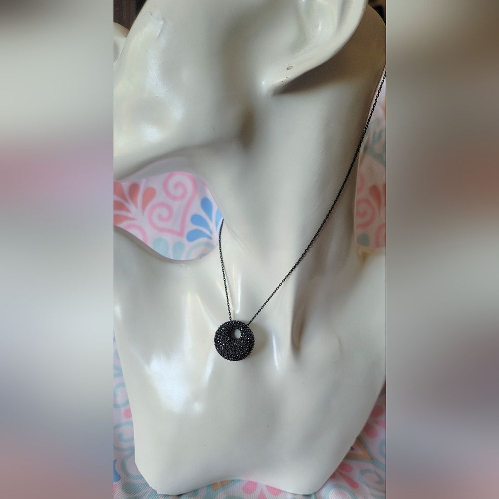 Swarovski Black Necklace with Delicate Pendant